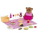 Li'l Woodzeez WZ6531Li'l Woodzeez - Set di 29 giocattoli da picnic con personaggio animale, cibo da gioco e accessori – Figure in miniatura e set da gioco per bambini dai 3 anni in su, multicolore
