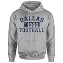 Wishful Inking Football Est.1960 Vintage Dallas Style Classic Unisex NuBlend Hooded Sweatshirt, Athletic Grey, 4X-Large