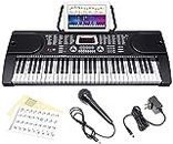 JUAREZ Octavé JRK661 61-Key Electronic Keyboard Piano with LED Display | Adapter | Key Note Stickers | Mic |Music Sheet Stand | 255 Rhythms | 255 Timbres | 24 Demos | 8 Percussions