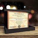 Star Name Registry Essential Gift Set. Standard Star Package with Framed Certificate and Black Gift Box