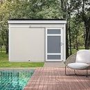 Handy Home Products Cambria 10x4 Outdoor Wood Storage Shed with Full Floor System