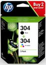 HP 304 Pack di Nero/Tre Colori Cartucce d'Inchiostro Originali