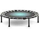 B-SANTE Trampoline, Diet Step, Silent, Rubber Type, Diameter 36.6 inches (93 cm), For Home Use, For Kids, Adults, Black