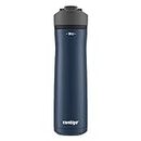 Contigo Cortland Chill 2.0 Stainless Steel Vacuum-Insulated Water Bottle with Spill-Proof Lid, Keeps Drinks Hot or Cold for Hours with Interchangeable Lid, 24oz, Blueberry