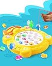 Intelliskills Premium Electronic Fishing Game for Kids | Rotating Fish-Catching Toy with 15 Fish & 4 Sticks | Fun Board Game for Kids | Develop Hand-Eye Coordination & Motor Skills| Best Birthday Gift
