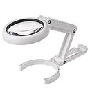 Meichoon Magnifier Glass Table Lamp,5X/11X Foldable Magnifying Lamp USB Powered,with 8 LED Lights,for Reading,Hobbies,Jewelry,Task Crafts or Workbench