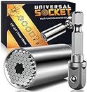 Super Universal Socket Tools Gifts for Men - Gifts for Dad Fathers Day from Kids Son Daughters Wife Grip Set with Power Drill Adapter Cool Stuff Ideas Gadgets for Men Birthday Gifts for Women Husband