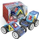 Magformers Kart Rally Magnetic Tiles And Blocks Toy. Makes Vehicles And 3D Models. STEM Toy And Creative Play Toy.