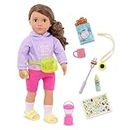 Our Generation – 18-inch Camper Doll – Lifelike Hazel Eyes & Wavy Brown Hair – Light-up Lantern & Camping Accessories – Pretend Play – Toys for Kids Ages 3 Years & Older – Vivian