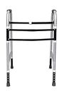 kossto Folding, Portable & Lightweight Height Adjustable Walker for Seniors, Adult and Disabled Patients (SILVER & BLACK)