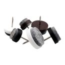 Nail On Furniture Felt Pads Glide Chair Table Leg Protector 28mm Dia Brown 20pcs