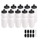 Belinlen 10 Pack 27 oz Sports Water Bottles Sports and Fitness Squeeze Water Bottles BPA Free come with 16 pcs Chalk Labels, 1 Pen(Dishwisher Safe)