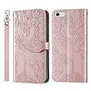 Vkooer Mobile Phone Case for iPhone 6 / 6s PU Leather Protective Flip Wallet Case Cover with Pocket Magnetic Buckle Stand Function Flip Case for Apple iPhone 6 / 6s Rose Gold