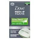 Dove Men + Care Extra Fresh Hand & Body, Face & Shave Bar Soap for refreshed skin with ¼ moisturizing cream 106 g pack of 6