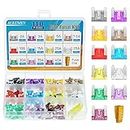 AUKENIEN Micro Car Fuses Assorted 11 Values 110pcs Micro Blade Auto Fuse Kit 2A 3A 5A 7.5A 10A 15A 20A 25A 30A 35A 40A Motorcycle Automotive Replacement Fuses Mixed and 1pc Fuse Clip