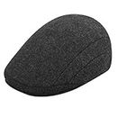 Kangol Men's 507 Wool Ivy Classic Winter Flat Driving Hat, Dark Flannel, X-Large