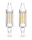 Bonlux R7s LED Lampe Birne 78mm 6.5W Glühbirne Warmweiß Leuchtmittel 3000K J78 Doppelsokel Linear Tube Licht 360° Abstrahlwinkel Ersetzt to 65W Halogenstab Lampe 220-240V (2 Stück, Nicht Dimmbar)