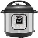 Instant Pot Duo 7-in-1 Multicooker, 5.7L - Pressure Cooker, Slow Cooker, Rice Cooker, Sauté Pan, Yogurt Maker, Steamer and Food Warmer, Brushed Stainless Steel,Black/ Grey