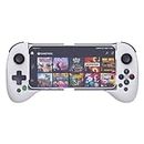Mobile Game Controller for iPhone/Android with 4 Mapping Button/Joystick Can Adjust Height Phone Game Controller - PS Remote Play, Xbox Cloud, Steam Link, GeForce NOW (For iPhone&Android, White)