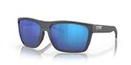 Costa Del Mar Herren Pargo Sonnenbrille, Netz, Dunkelgrau/Grau, Blau, verspiegelt, polarisiert, 580 g, 61 mm