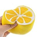 Jumbo squishies by Gyoby - Super Soft Squishy Toys Slow Rising Lemon Fruit Anti Stress Fidget - Stress Reliever Squeeze - Soft and Cute Squishies Toy - Squishy Kawaii - for Kids and Adults (Yellow)