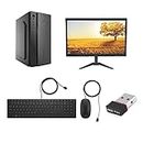 Desktop Assembled Complete Computer System Core i3 8th Gen Desktop with 20 Inch Led Monitor (Core i3 8th Generation,8Gb Ram-256Gb Ssd, Keyboard, Mouse, WiFi) Windows 10 Pro, (Black)