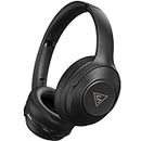DOQAUS Bluetooth Headphones Wireless, 70H Playtime Bluetooth 5.3 Wireless Headphones Over Ear, 3 EQ Modes, HiFi Stereo Foldable Headphones with Microphone, Soft Earpads, for Phone PC Travel(Black)