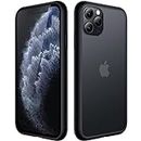 JETech Matte Case for iPhone 11 Pro 5.8-Inch, Shockproof Military Grade Drop Protection, Frosted Translucent Back Phone Cover, Anti-Fingerprint (Black)