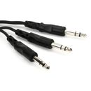 Hosa CYS-105 Y Cable - 1/4-inch TRS Male to Dual 1/4" TRS Male - 5 foot