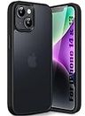 EGOTUDE Ultra Hybrid Matte Frosted Translucent Back Cover Case for iPhone 14 (Frost Black) (TPU + Polycarbonate)