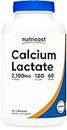 Nutricost Calcium Lactate 2,100mg; 180 Capsules - Vegan, Non-GMO and Gluten Free, 60 Servings