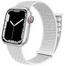 VEMIGON Soft And Breathable Sport Nylon Loop Strap Compatible with Apple Watch Bands 38MM 40MM 41MM 42MM 44MM 45MM 49MM, Adjustable Velcro Straps for iWatch Series SE 9/8/7/6/5/4/3/2/1 Ultra