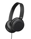 JVC Foldable Lightweight HA-S31M On-Ear Headphones with Built-In Remote, Microphone and Call Handling, Black