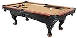 Minnesota Fats 8' Covington Billiard Table with Carved Solid-Wood Legs and Antiqued Wood Finish