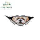EARLFAMILY 5.9'' Shih tzu Car Sticker Pet Dog Modified Stickers Car Accessories