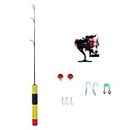 RANDWICK Ice Fishing Rod Kit, Fishing Rod and Spinning Reel Combo, Floats, Soft Lures