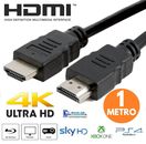 CAVO HDMI 1 METRO 4K ULTRA HD 2160p MASCHIO Per TV MONITOR SKY PC PS4 XBOX 360