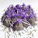 12 Hand Made Bags of Dried Lavender, by The Home of Lavender Fresh Dried Lavender Bag Moths Protection for Closet and Drawers Natural Air Purifying Luggage Freshener