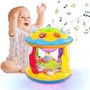 KALOISYHE Proyector Giratorio con Música/Luz, Aprendizaje Temprano, Juguete Montesori para Bebés 12-18 Meses, Regalo para niños de 1 a 2 años