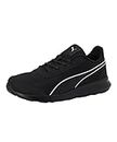 Puma mens Dazzler Black-Silver Running Shoe - 8 UK (39178201)
