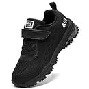 MEHOTO Kid Air Tennis Running Shoes, Athletic Walking Jogging Sport Lightweight Breathable Sneakers for Boys Girls, Allblack77, 8 Toddler