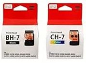 Printhead BH-7 Black & CH-7 Colour Compatible with Canon Printer G Series G1000, G2000, G3000, G4000 Printer Black + Tri Color Combo Pack Ink Cartridge