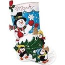 Bucilla Felt Applique 18" Stocking Making Kit, The Perfect Tree, Perfect for DIY Arts and Crafts, 89329E