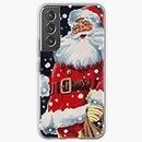 Christmas Santa Claus Phone Case Printed and Designed For Samsung Compatible TPU Shockproof Protective Phone Cover, Raised Edges, Scratch Resistant Design