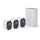 Arlo Ultra - 4K UHD Wire-Free Security 3 Camera System | Indoor/Outdoor with Color Night Vision, 180° View, 2-Way Audio, Spotlight, Siren | Compatible with Alexa and Homekit | (VMS534) (Renewed)