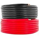 GS Power 14 AWG (True American Wire Gauge) CCA Copper Clad Aluminum Primary Wire 25 ft Red & 25 ft Black. for Car Audio Speaker Amplifier Remote Trailer Harness Wiring (Also Available in 16 & 18 Ga)