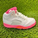 Nike Air Jordan 5 Retro Niñas Talla 12C Rosa Zapatos Atléticos Tenis 440893-168