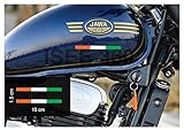 ISEE 360® Flag Line Jawa Perak 42 Sides Vinyl Decal Bike Stickers Exterior Accessories for Jawa Motorcycles Mask Tank Sides Stem Tank Rear