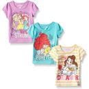 Preschool Yellow/Blue/Pink Disney Princess T-Shirt Three-Pack