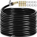 CAROD Self Sinking Aeration Hose,3/8 inch 100 Feet Pond Aerator Hose Kit with 4 Copper Menders and 8 Stainless Steel Hose Clamps Weighted Air Pump tubing for Pond,Garden or Lake Aeration